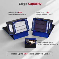 MTG Commander Deck Box with Dual Commander Display, Patented Card Deck Box Fits - Image 3