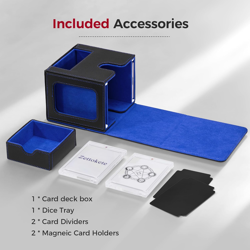 MTG Commander Deck Box with Dual Commander Display, Patented Card Deck Box Fits - Image 5