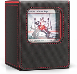 MTG Deck Box with Front-Facing Commander Display, Card Deck Case Fits 100 Single - Image 1