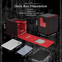 MTG Deck Box with Front-Facing Commander Display, Card Deck Case Fits 100 Single - Image 4