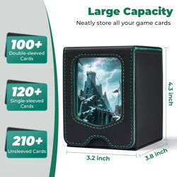 Deck Box for MTG Commander, Magnetic Trading Card Storage Box with Commander Dis - Image 5