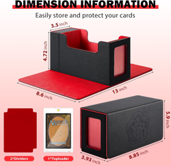 MTG Card Storage Deck Box with Display Window, Commander Deck Box TCG Fit MTG Ma - Image 2