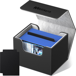 Card Deck Box, Commander Deck Box Holds 100+ Double-Sleeved Cards with 4 Divider - Image 1
