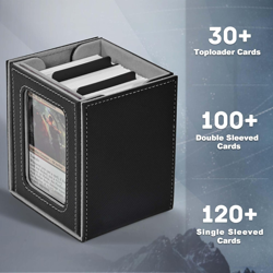 MTG Deck Box with Commander Window Display, Trading Card Storage Box Holds 100 D - Image 3