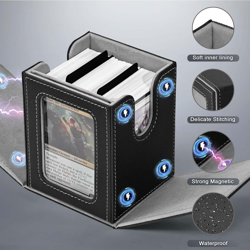 MTG Deck Box with Commander Window Display, Trading Card Storage Box Holds 100 D - Image 5