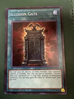 Yu-Gi-Oh! TCG Illusion Gate MZMU-EN023 1st Edition Secret Rare Near Mint - Image 1