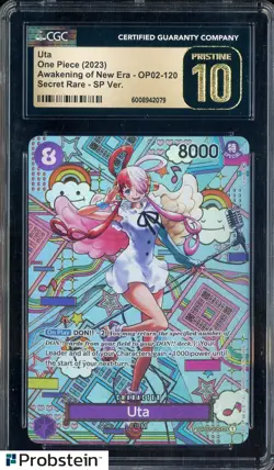 2023 One Piece Awakening of New Era #OP02-120 Uta SP CGC 10 PRISTINE - Image 1