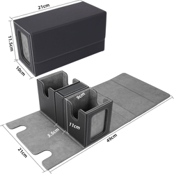 MTG Commander Card Storage Box - Fits 200 Double Sleeved Cards,3-In-1Card Deck C - Image 4