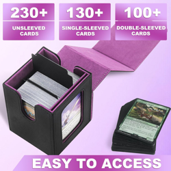 Card Deck Box for MTG Commander Deck, Fits 100+ Cards, Magnetic Card Box Organiz - Image 4