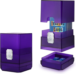 Deck Card Box for MTG with Dice Storage, 100+ Deck Case Boulder, Perfect Deck Ho - Image 1