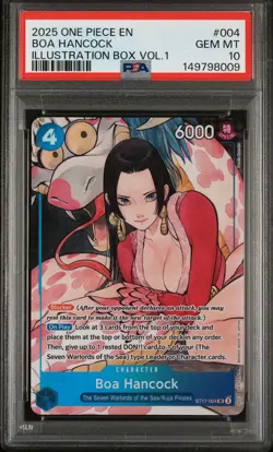2025 ONE PIECE PROMOS ILLUSTRATION BOX VOL.1 #004 BOA HANCOCK PSA 10 - Image 1
