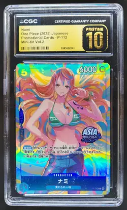 2025 ONE PIECE JP NAMI PROMO P-112 MINI-TIN VOL.2 CGC 10 PRISTINE U PT - Image 1
