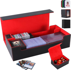 Trading Card Storage Box, 2200+ MTG Deck Box Magnetic Closure Commander Deck Box - Image 1