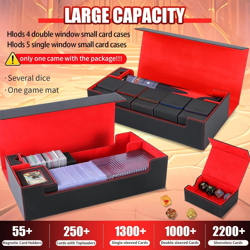 Trading Card Storage Box, 2200+ MTG Deck Box Magnetic Closure Commander Deck Box - Image 2