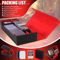 Trading Card Storage Box, 2200+ MTG Deck Box Magnetic Closure Commander Deck Box - Image 3