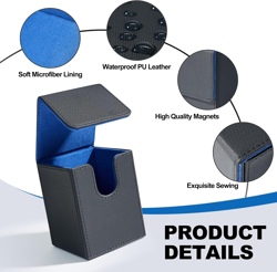 MTG Deck Box - PU Leather Magnetic Card Storage Box for TCG, CCG, Durable & Styl - Image 3