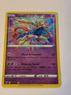 Pokemon TCG Zacian 082/185 Vivid Voltage Holographic Card Amazing Rare - Image 1