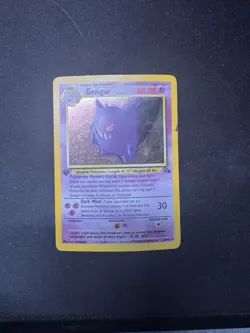 Pokemon Gengar 1st Edition Fossil Holo Rare 5/62 1999 English TCG Card - Image 1