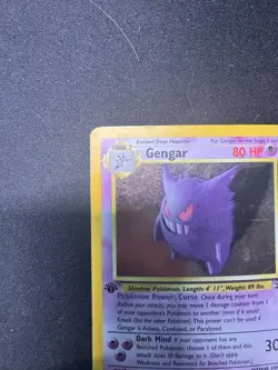 Pokemon Gengar 1st Edition Fossil Holo Rare 5/62 1999 English TCG Card - Image 2