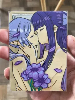 Hand Painted Altered MTG Card Frieren Waifu Original Art Magic Alter - Image 1