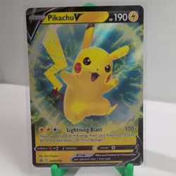 Pikachu V SWSH198 SWSH Sword & Shield Promo Cards Holo EN 190 HP - Image 1