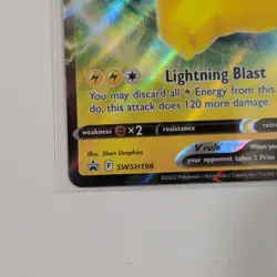 Pikachu V SWSH198 SWSH Sword & Shield Promo Cards Holo EN 190 HP - Image 3
