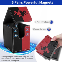 Card Deck Box with 2 Dividers, MTG Commander Deck Box Holds 100+ Double-Sleeved - Image 3