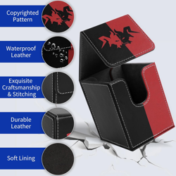Card Deck Box with 2 Dividers, MTG Commander Deck Box Holds 100+ Double-Sleeved - Image 4