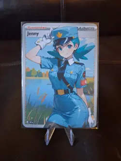 Officer Jenny | Full Art Custom Made Pokemon Waifu ACG Trainer Art Card - Image 1