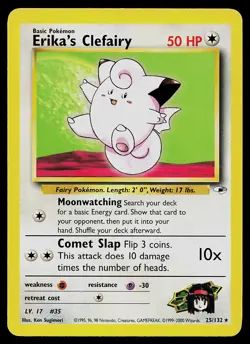 Pokemon Card - Erika's Clefairy Gym Heroes 25/132 Rare - Image 1