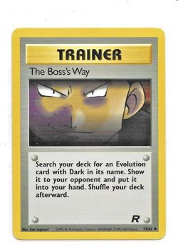 The Boss's Way 73/82 Base Set Team Rocket Uncommon Pokemon TRAINER Card 2000 LP - Image 1
