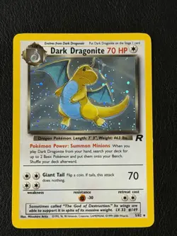 Dark Dragonite 5/82 Team Rocket Unlimited 2000 Pokemon Card Holo Rare NM LP - Image 1