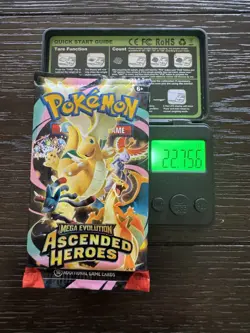 (HEAVY)🔥 22.76g Pokemon TCG Cards Ascended Heroes Booster Pack Factory Sealed ✅ - Image 1