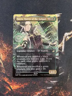 Savra, Queen of the Golgari (Anime Borderless) - MTG Ravnica Remastered, NM - Image 1