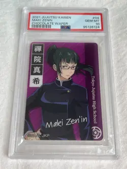 PSA 10 JUJUTSU KAISEN JJK MAKI ZENIN WAFER #04 GEM MINT CARD - Image 1