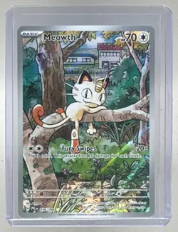 Meowth 2025 Pokemon Phantasmal Flames #106 Illustration Rare - Image 1