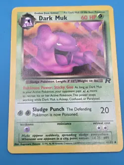 Dark Muk 41/82 Team Rocket Regular Uncommon Pokemon TCG Card Vintage 2000 LP - Image 1