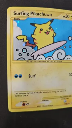 Pokemon Surfing Pikachu 114/111 Rising Rivals 2009 Holo NM LP+ - Image 4