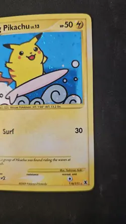 Pokemon Surfing Pikachu 114/111 Rising Rivals 2009 Holo NM LP+ - Image 5
