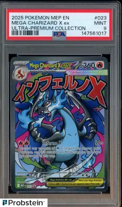 2025 Pokemon MEP EN Ultra Premium UPC #023 Mega Charizard X ex PSA 9 MINT - Image 1
