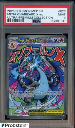 2025 Pokemon MEP EN Ultra Premium UPC #023 Mega Charizard X ex PSA 9 MINT - Image 1
