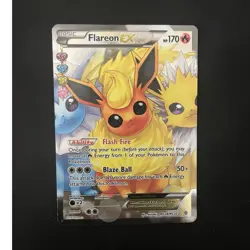 Pokemon TCG Flareon EX RC28/RC32 Generations Radiant Full Art Holo UR 2016 - Image 1
