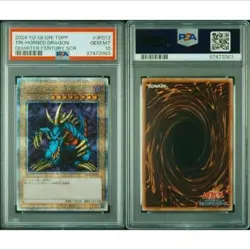 PSA10 Tri-Horned Dragon TDDP-JP013 Quarter Century Scr. Yu-Gi-Oh Card 2024 Japan - Image 1