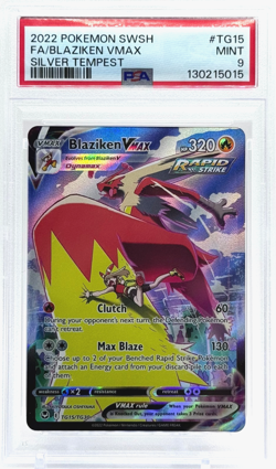 Pokemon Blaziken VMAX Silver Tempest Trainer Gallery TG15/TG30 PSA 9 Mint TCG - Image 1