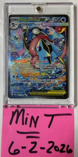 Mega Greninja ex SIR 116/086 Chaos Rising Special Illustration Rare Pokemon PSA - Image 1
