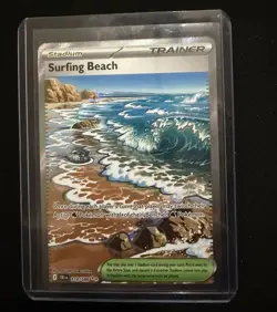 Surfing Beach Trainer Stadium 114/086 - Pokemon TCG - High grade qualities - Image 1