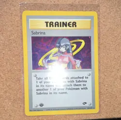 Pokemon TCG Sabrina Gym Challenge Holo Rare 20/132 1st Edition English - Image 1