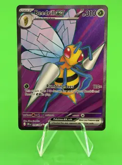 Pokemon Beedrill ex Mega Evolution Chaos Rising Ultra Rare Full Art 098/086 NM!! - Image 1