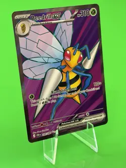 Pokemon Beedrill ex Mega Evolution Chaos Rising Ultra Rare Full Art 098/086 NM!! - Image 3