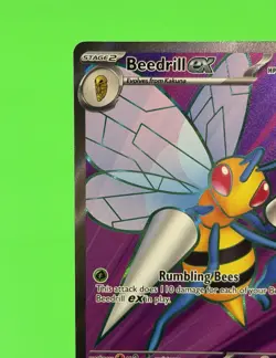 Pokemon Beedrill ex Mega Evolution Chaos Rising Ultra Rare Full Art 098/086 NM!! - Image 4